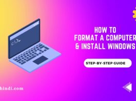 How to Format a Computer and Install Windows
