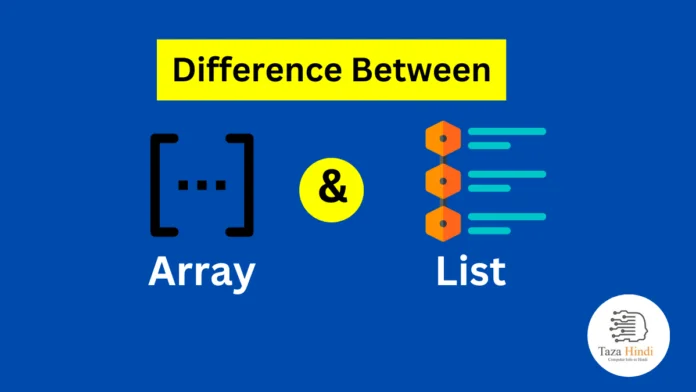 Difference between Array and List