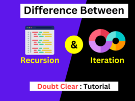 Difference between Recursion and iteration