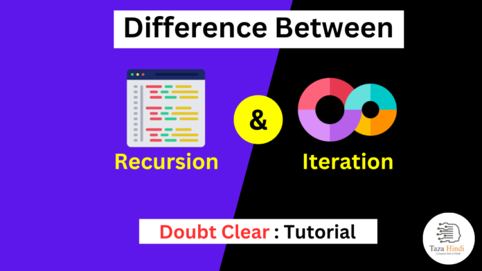 Difference between Recursion and iteration