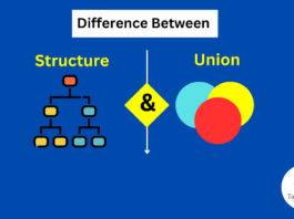 Difference between Structure and Union