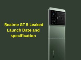 Realme GT 5 Leaked Launch Date and specification