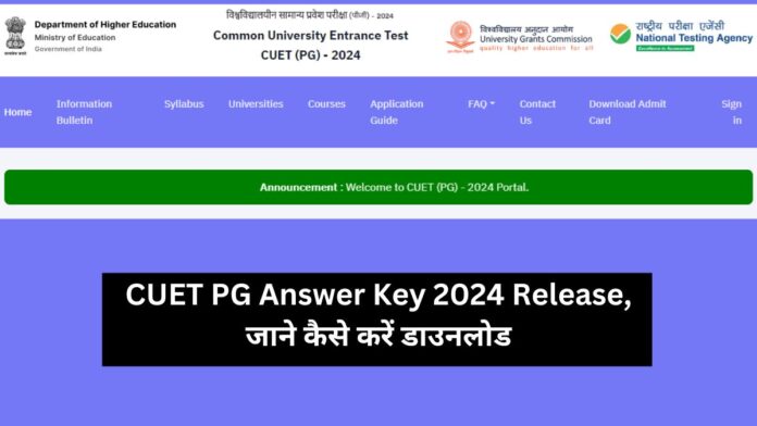 CUET PG Answer Key 2024 release, download here