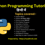 Python Programming Tutorial in Hindi