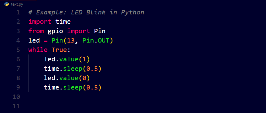 LED Blink in Python Arduino UNO Q
