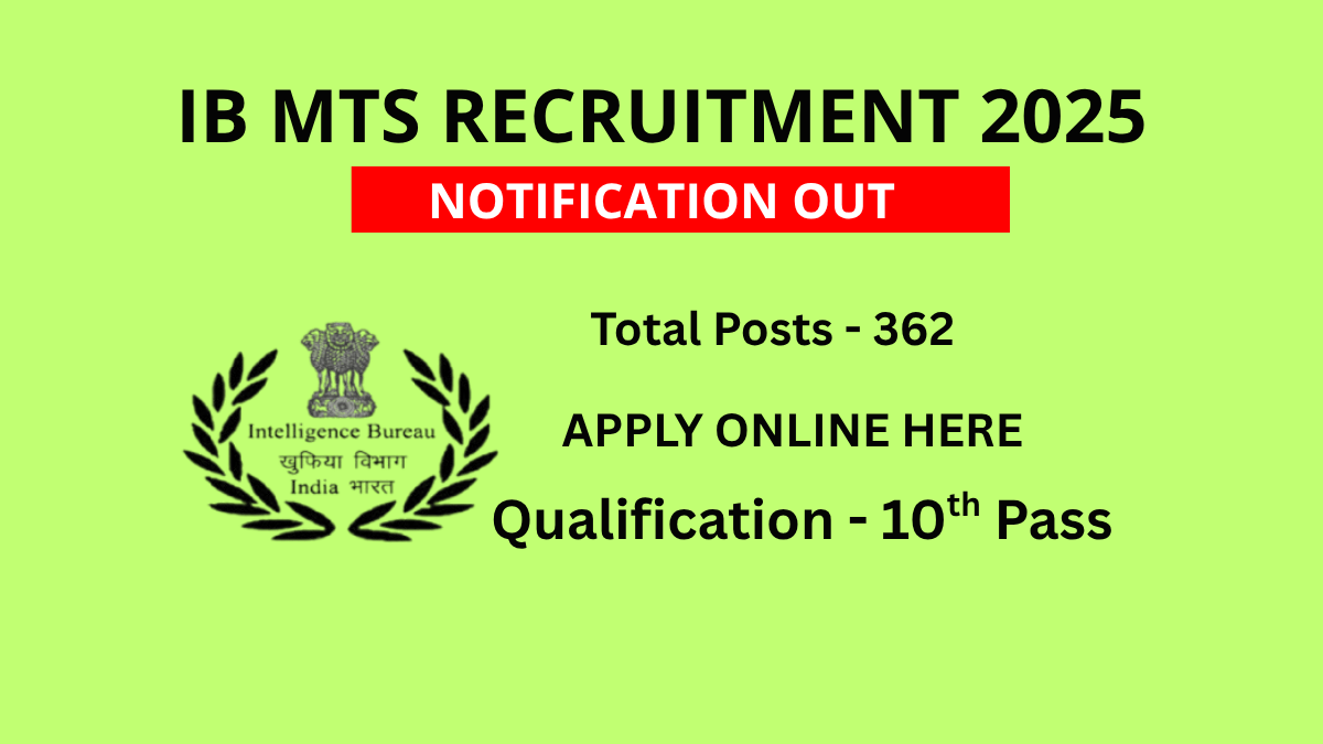 IB MTS 2025 Notification PDF