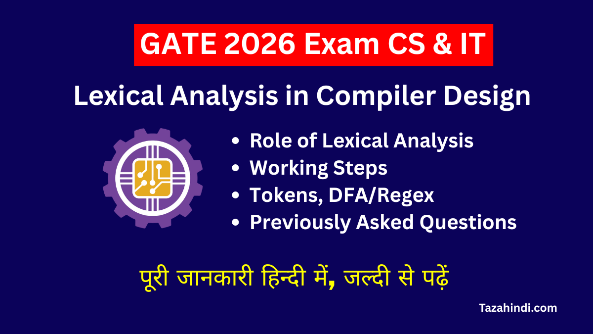 Lexical Analysis in Compiler Design for GATE 2026 CS&IT – Complete Guide जो Exam में Guarantee Marks दिलाए