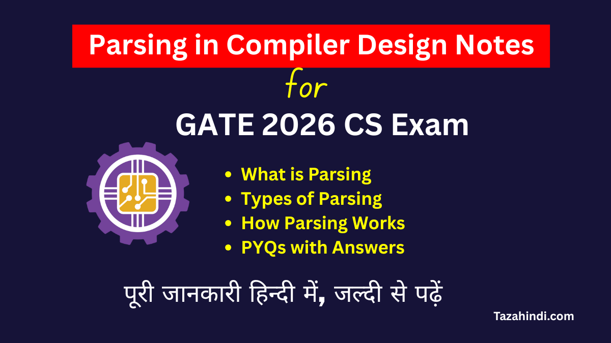 Parsing in Compiler Design: Complete Notes for GATE 2026 in Hindi